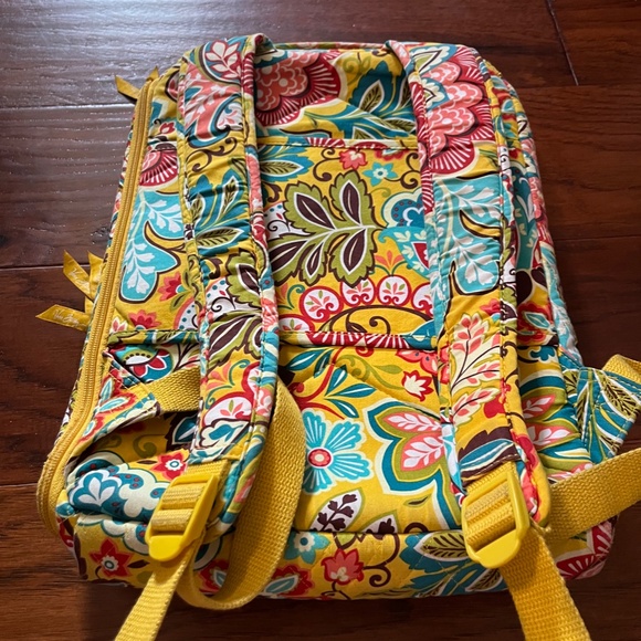 Vera Bradley Provencal Yellow Floral Paisley Backpack - Picture 4 of 10